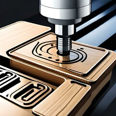 CNC Router illustration created with Generative AI