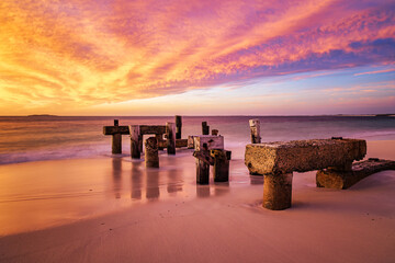 The Old Jetty at Jurien Bay, West Australia, at sunset. 