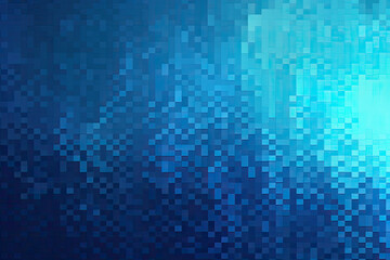 Minimalist pixel background gradient cyan to blue. Generative AI