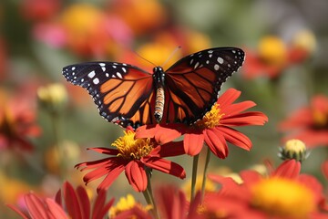Fototapeta na wymiar butterfly garden , generative artificial intelligence