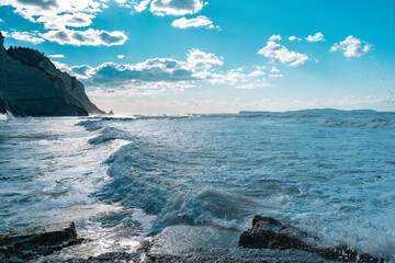 STUNNING CORFU ISLAND GREEK CINEMATIC STYLE OCEANSIDE COASTLINE SHORE 