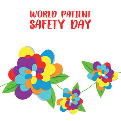 world patient safety day. Design suitable for greeting card poster and banner