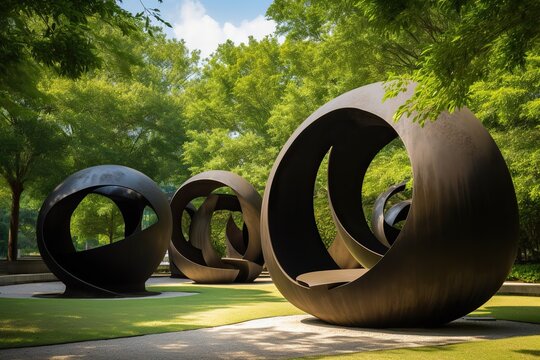 Design a park that has a large sculpture garden for visitors , generative artificial intelligence