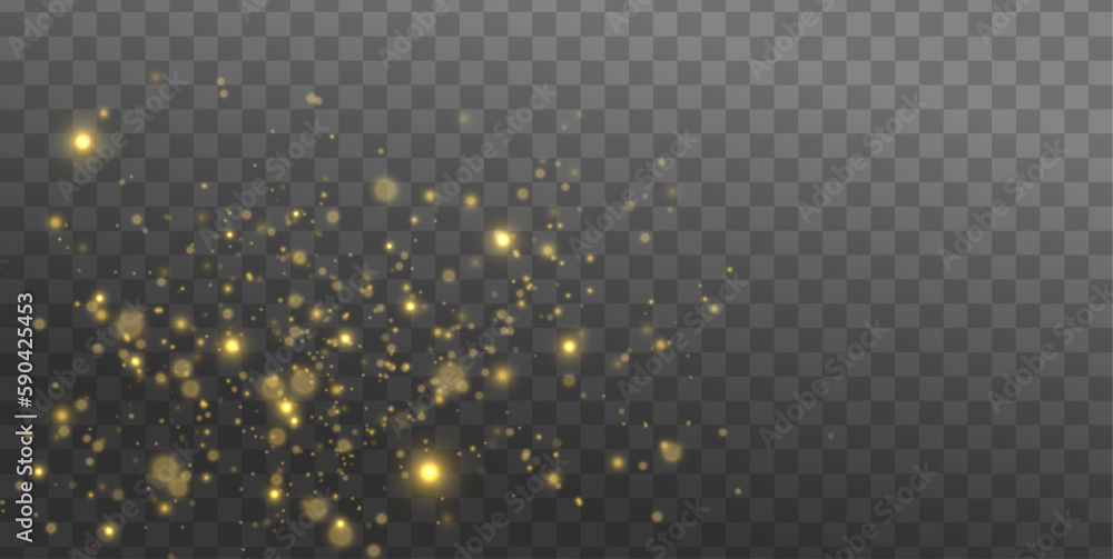 Aufkleber Bokeh light lights effect background. Christmas glowing dust background Christmas glowing light bokeh confetti and sparkle overlay texture for your design.