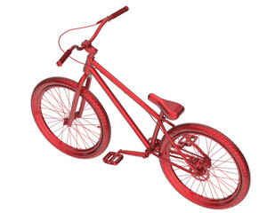 Fototapeta premium Realistic bike isolated on transparent background. 3d rendering - illustration