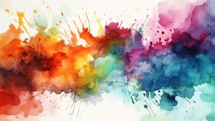 Fototapeta na wymiar watercolor colorful background