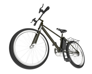 Realistic bike isolated on transparent background. 3d rendering - illustration