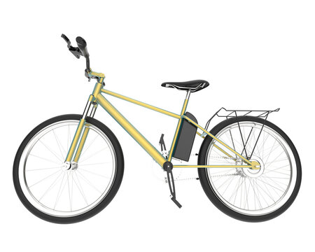 Realistic bike isolated on transparent background. 3d rendering - illustration