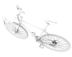 Obraz na płótnie Canvas Realistic bike isolated on transparent background. 3d rendering - illustration