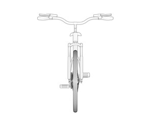 Realistic bike isolated on transparent background. 3d rendering - illustration
