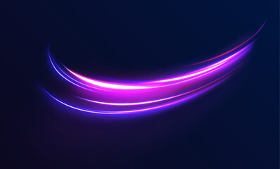 Panoramic high speed technology concept, light abstract background