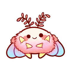 colorful moth cartoon