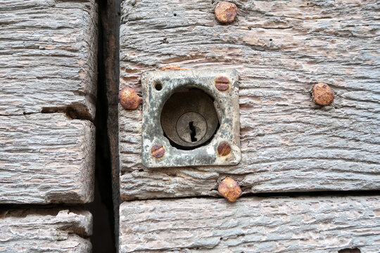 lock key detail old ancient wooden ancient door close history culture italy italian