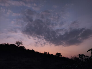sunset over the mountains