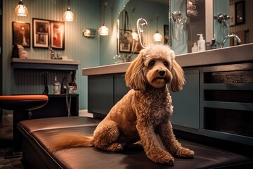 Professional Pet Grooming: Showcasing Advanced Tools and High-Quality Products, Generated by AI