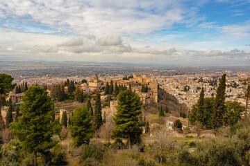 Fototapeta na wymiar Alhambra palace in Granada, Andalucia, Spain.