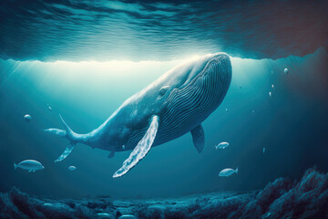 Humpback whale breach ,made with Generative AI
