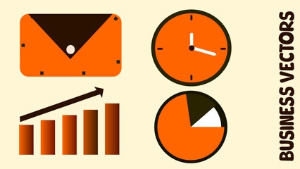 Four Business Vector Icons Collections