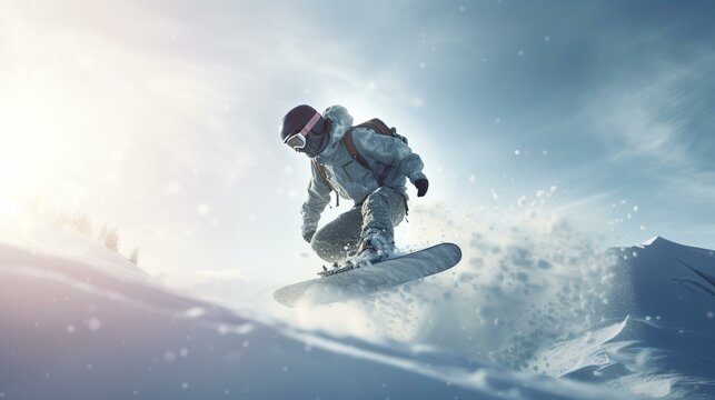 スノーボード・スノーボーダー・ウィンタースポーツのイメージ（Generative AI）
