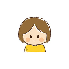 何を考えているのかわからない表情の男児の上半身