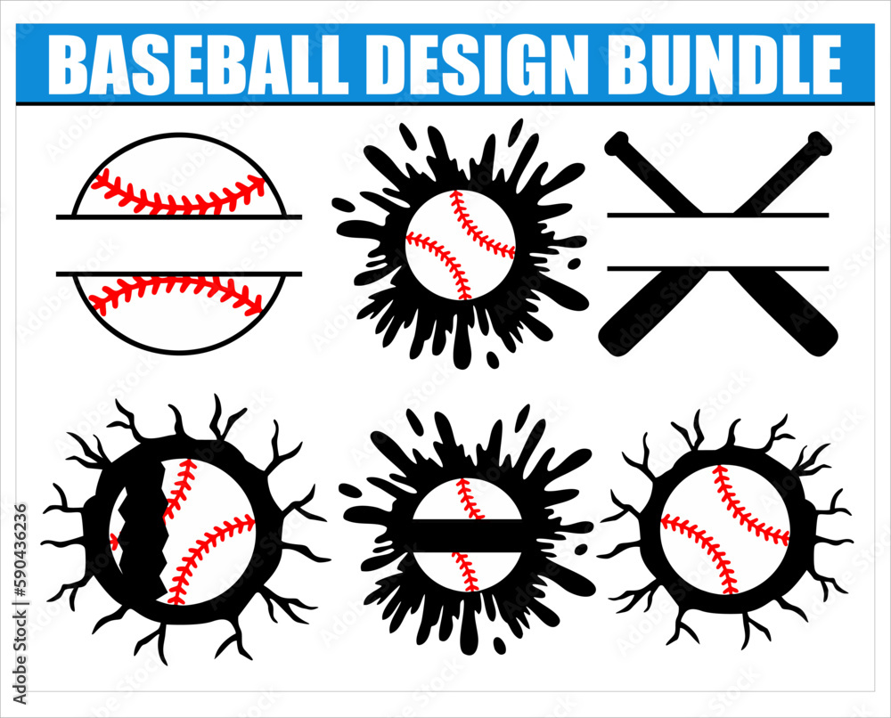 Wall mural BASEBALL DESIGN BUNDLE