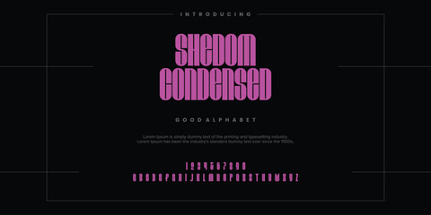 Abstract minimal modern alphabet fonts. Typography technology vector illustration