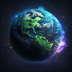 Earth day or environment day wallpaper made with generative AI technology 