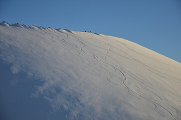 footprints in the snow
