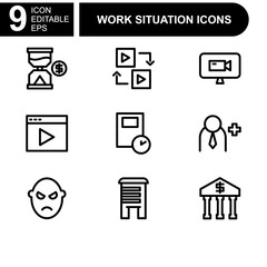 job and business icon or logo isolated sign symbol vector illustration - high quality black style vector icons
