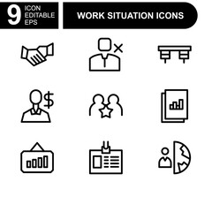 job and business icon or logo isolated sign symbol vector illustration - high quality black style vector icons
