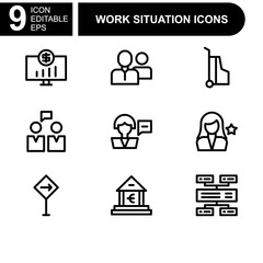 job and business icon or logo isolated sign symbol vector illustration - high quality black style vector icons
