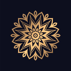 Golden Abstract Mandala design Background 
