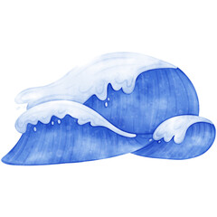 Watercolor Ocean Waves, Wave, Wave illustration, Ocean illustration