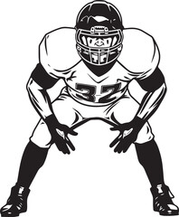 American football player Vector silhouette, Illustration, SVG © Dmytro