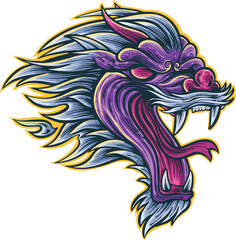 JAPANESE DRAGON IN VECTOR ILLUSTRATION SUITABLE FOR YOUR NEEDS