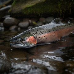 Obraz premium Salmon is the common name for several commercially