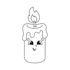 Coloring page for kids. Digital stamp. Cartoon style character. Isolated on white background. Vector illustration.