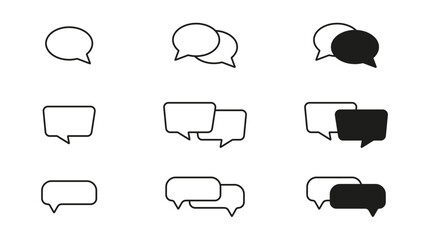 Chat  vector icon. Chat speech bubble, Social media message. Web chat sign. Vector illustration