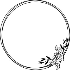 Circle frame flower deocration