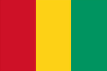Guinea flag wave isolated on png or transparent background