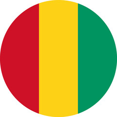  Guinea flag  button on white background