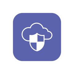 Cloud Security icon vector stock.