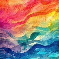 Watercolor background rainbow flat spots and streaks paint and streaks