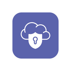 Cloud Security icon vector stock.