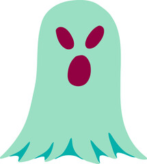 April Fool Ghost Prank Flat Hand Drawn Illustration