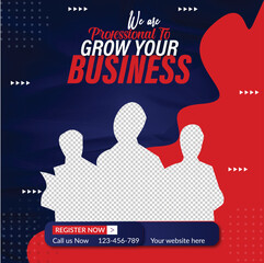 Marketing agency and business social media post template