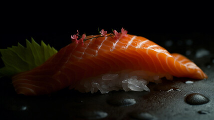 Notable for its raw salmon offerings like sashimi