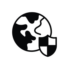 Global Security icon vector stock.