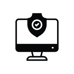 Computer Security icon vector stock.