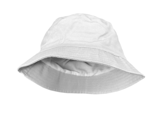 White bucket hat PNG transparent